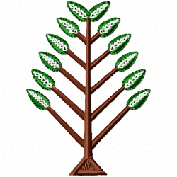 Flowers And Tree Embroidery Design 1 Flowers And Tree Embroidery Design 1